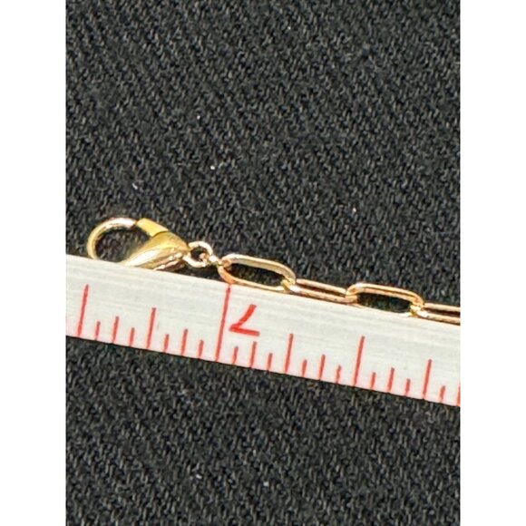 Gold-Plated Bracelet Anklet With Black Gemstone & Adjustable Chain - Picture 4 of 6